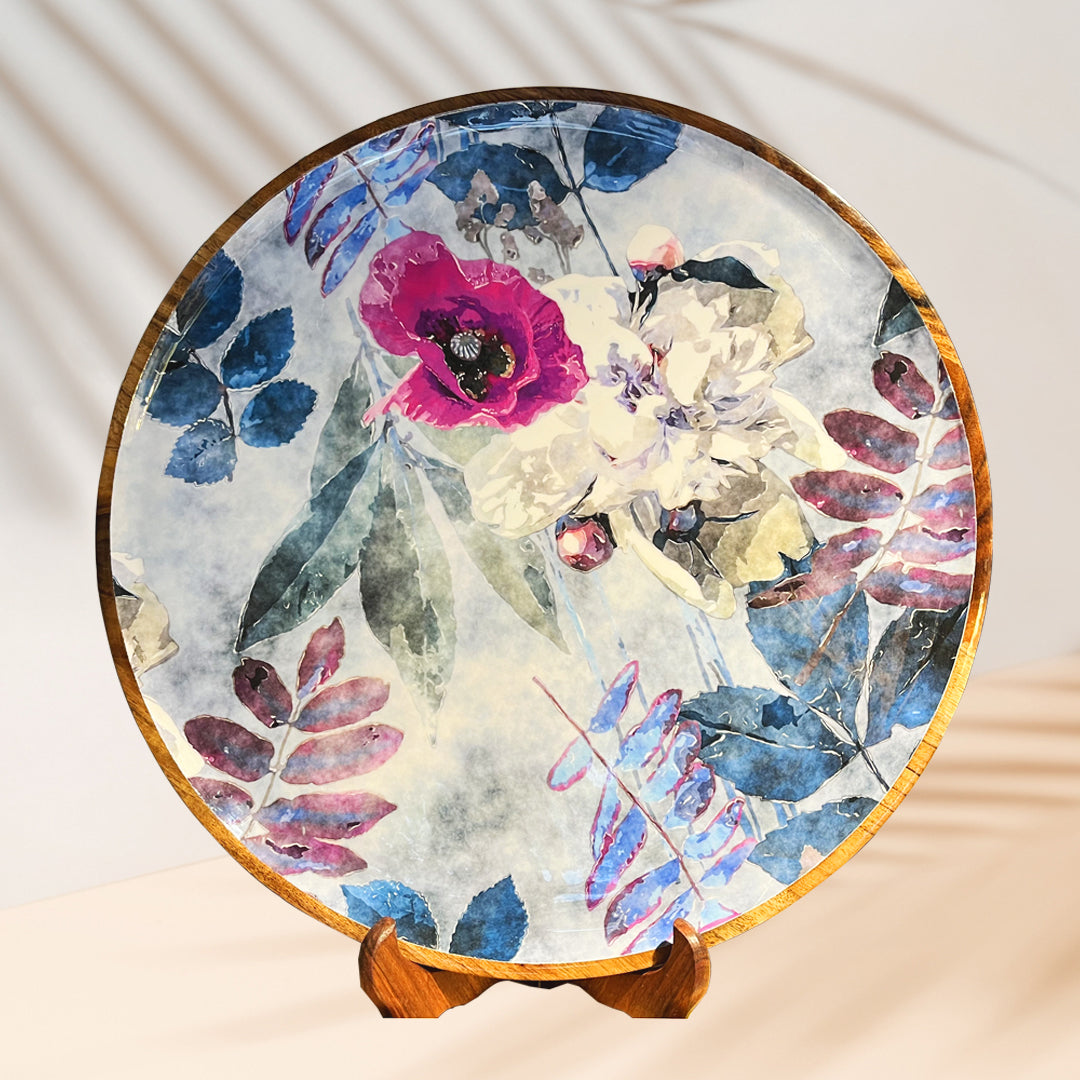 Winter Blossom - Small Platter/Wall Plate