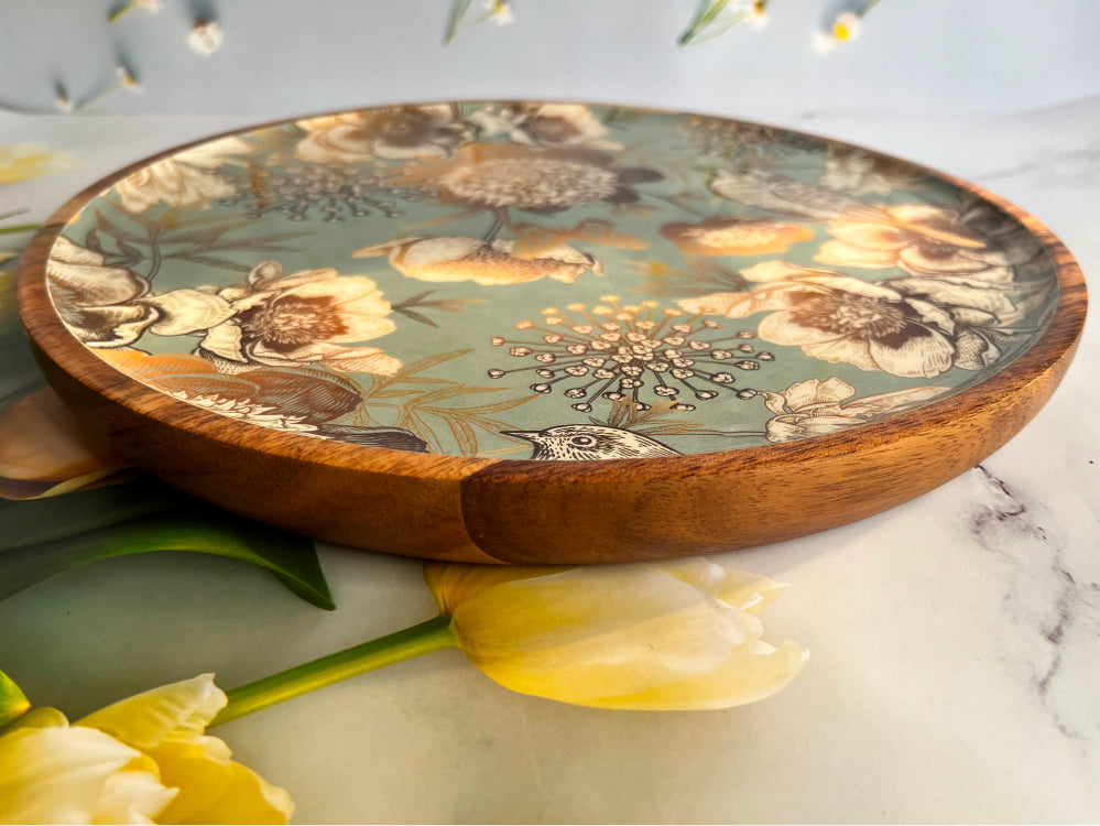 Golden Nightingale - Small Platter/Wall Plate