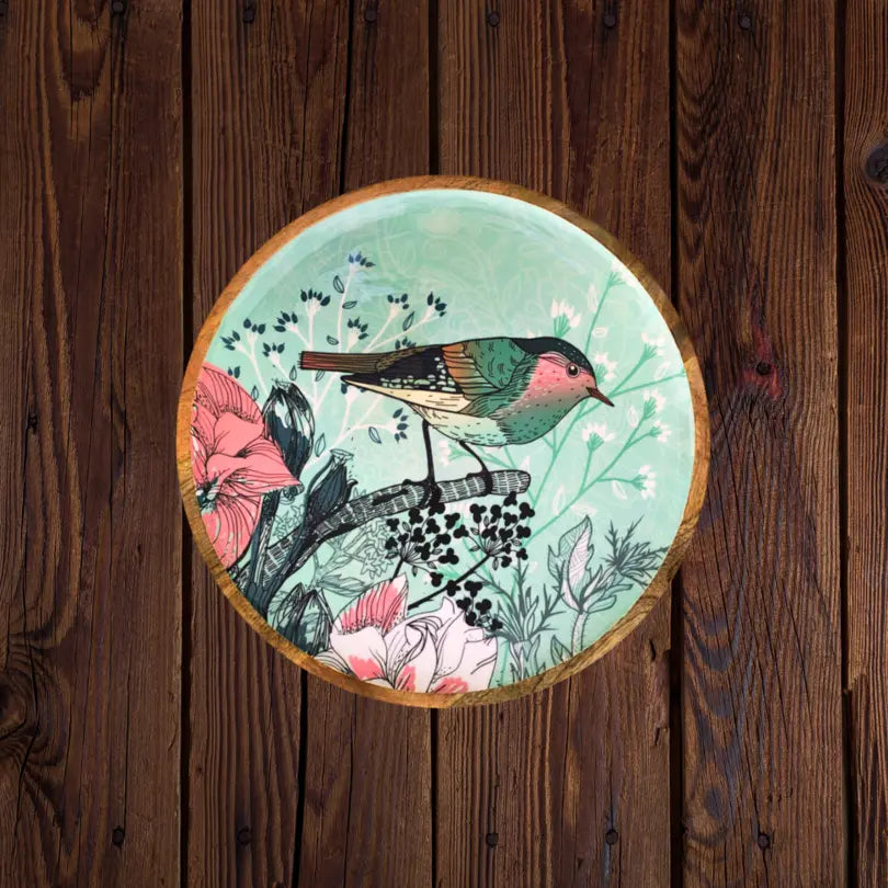 Bird in the Garden - Small Platter/Wall Plate